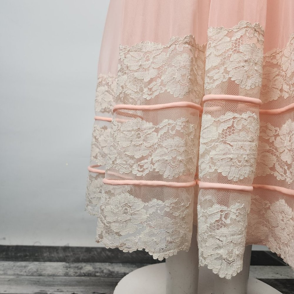 Vintage Intime Peach Lingerie Dress Size S/M - Picture 4 of 11